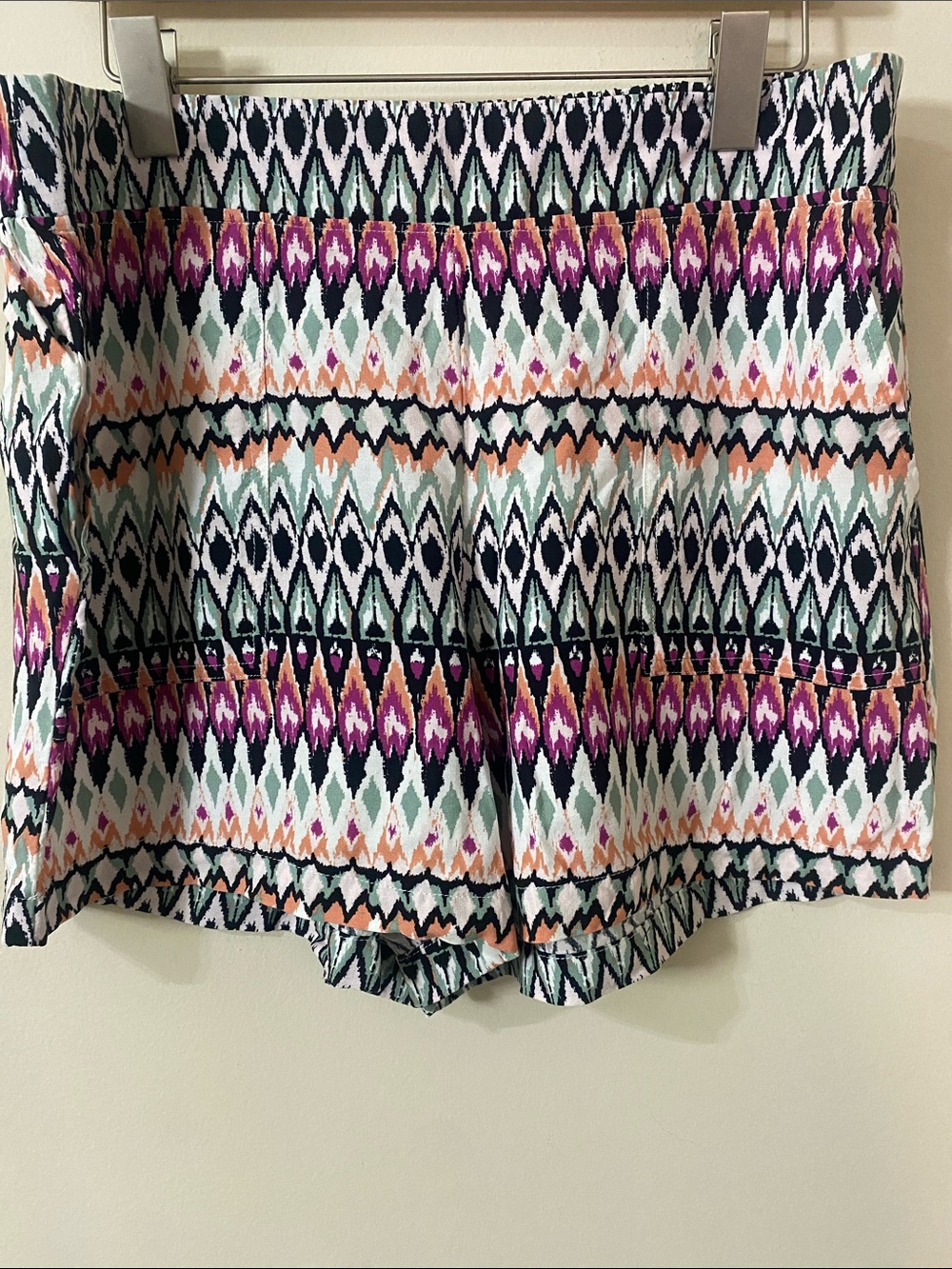 Wildfox Multicolor Ikat Shorts — Purple, Mint, Peach, Black, White